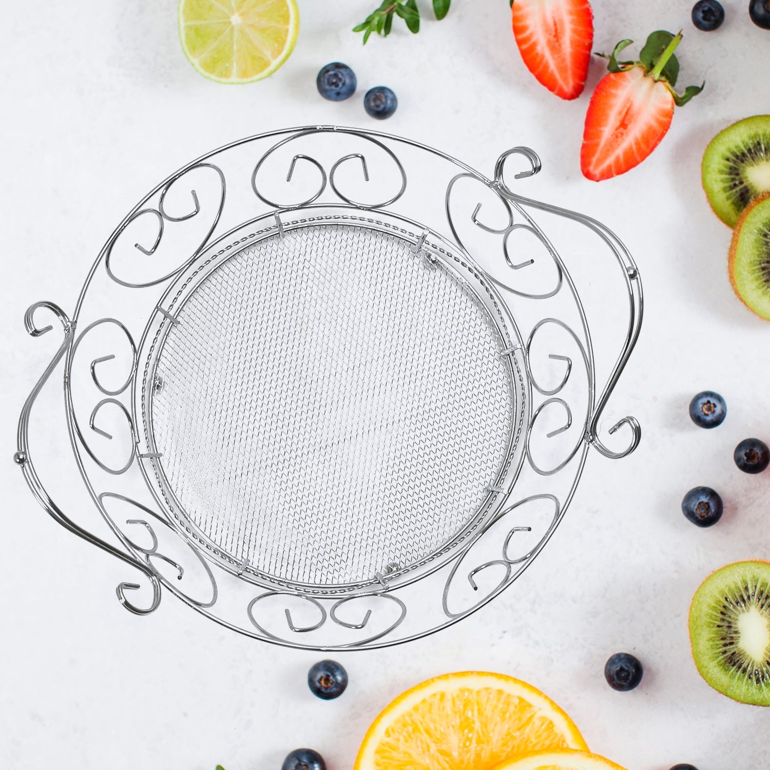 5267 Multipurpose round shape Stainless Steel Modern Folding Fruit and Vegetable Basket (Silver, 8 Shapes) DeoDap 5267 Multipurpose round shape Stainless Steel Modern Folding Fruit and Vegetable Basket (Silver, 8 Shapes) DeoDap